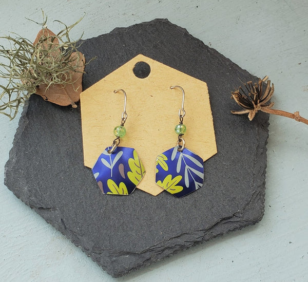 Tea Tin Hexagonal Earrings
