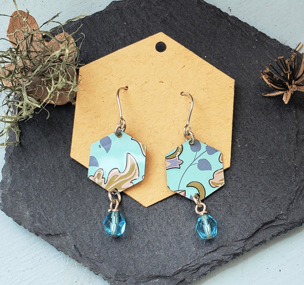 Tea Tin Hexagonal Earrings