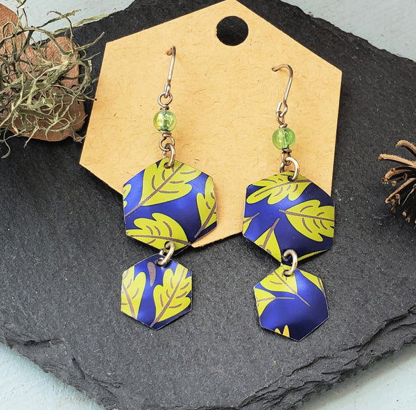Tea Tin Hexagonal Earrings