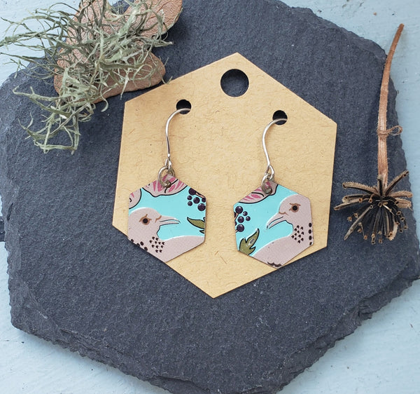 Tea Tin Hexagonal Earrings