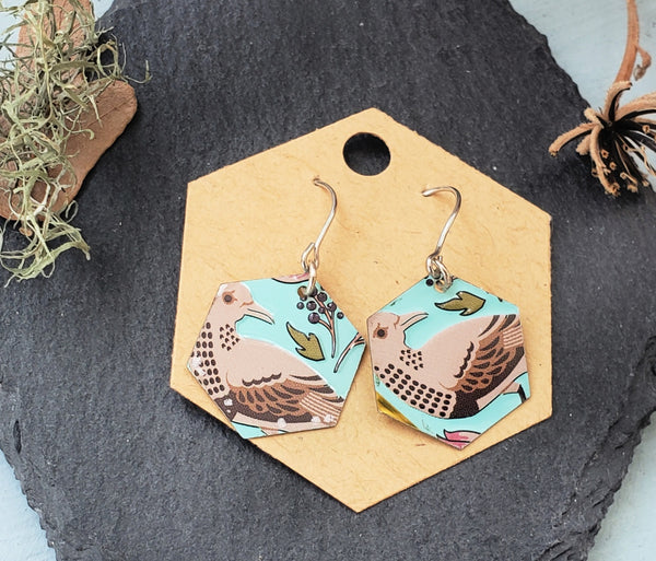 Tea Tin Hexagonal Earrings