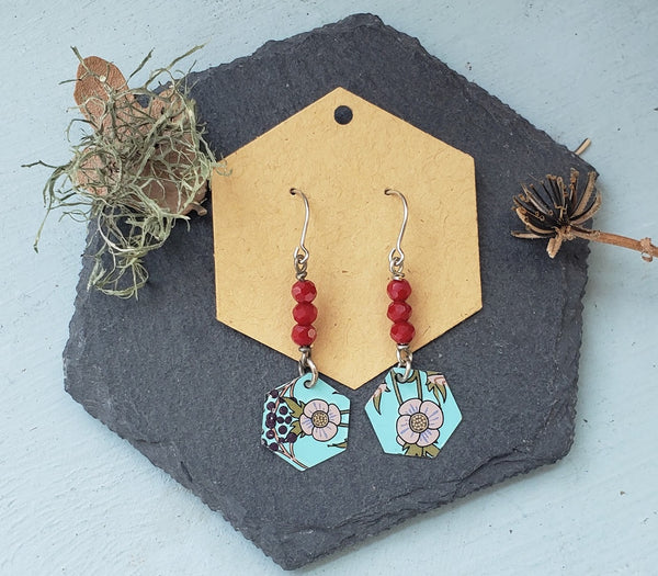 Tea Tin Hexagonal Earrings