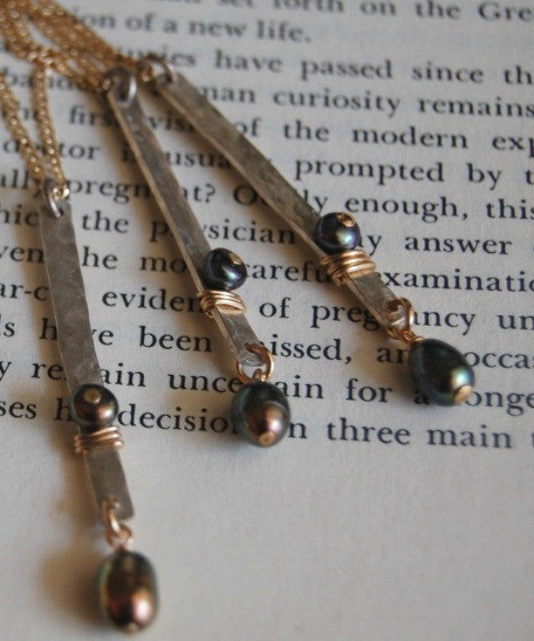 Silver Staff with pearls