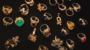 Image of rows and rows of rings gold filled gold plated kbeau-jewelry