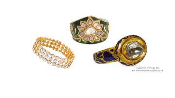 bracelet and rings made with polki diamonds blog post about polki diamonds