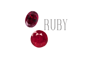round faceted ruby July birthstone