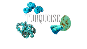 turquoise December birthstone strand of rough turquoise beads
