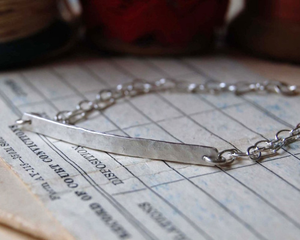 sterling silver bar bracelet by kbeau jewelry