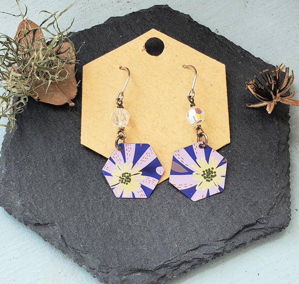 Tea Tin Hexagonal Earrings