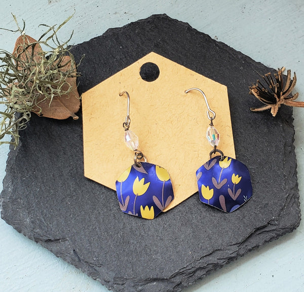 Tea Tin Hexagonal Earrings