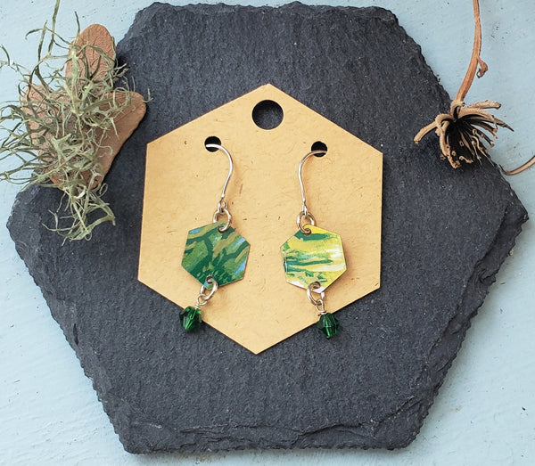 Tea Tin Hexagonal Earrings