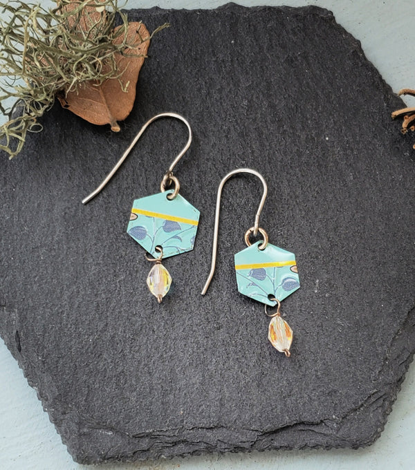 Tea Tin Hexagonal Earrings