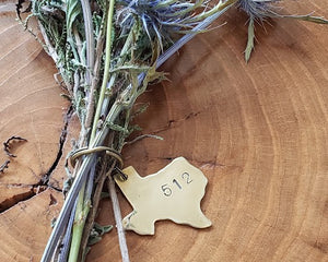 512 Texas area code keychain