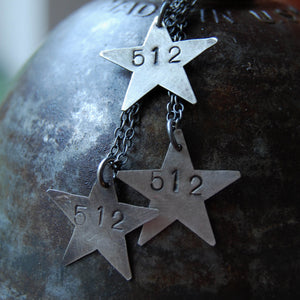 512 star necklace sterling silver