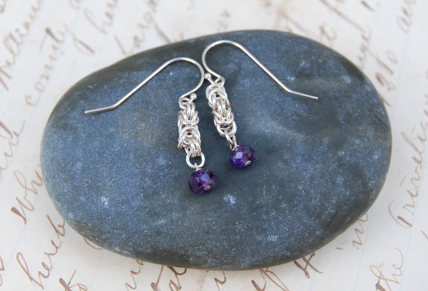 Byzantine Earring with Gemstone