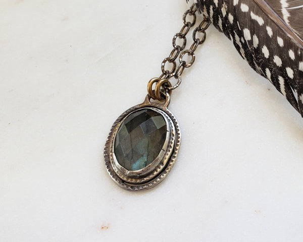 Faceted Labradorite Pendant